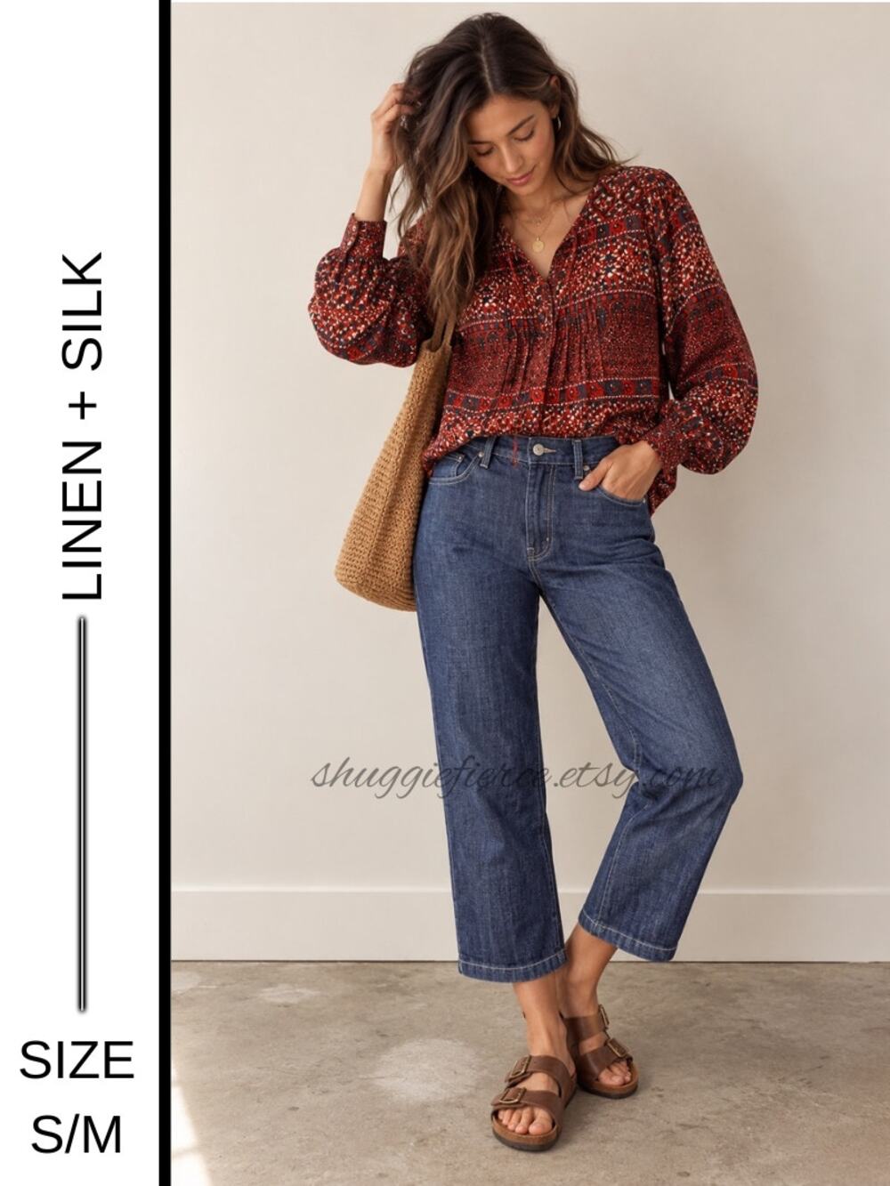 MSRP: $393 ✨ Joie 100% Silk Blouse + Amente Cotton Cropped Pants Set – Size S ✨